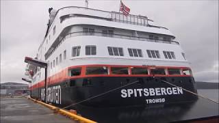 MS Spitsbergen Hurtigruten ship in Kirkenes Norway [upl. by Yeliab]