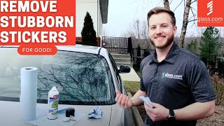 The Best Way to Remove Stickers from Auto Glass  Glasscom® [upl. by Tjaden]