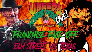 Uneeda Horror Podcast Episode 23  Nightmare on Elm Street Vs Texas Chainsaw Massacre [upl. by Leifeste895]