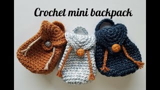 How to crochet mini backpack 🎒 [upl. by Nylarac]