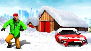 Mega TORMENTA de NIEVE en GTA 5 [upl. by Dlaregztif]