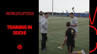 REDDEVILS  WorldCup2018 Russia  Training in Sochi [upl. by Nnahs]