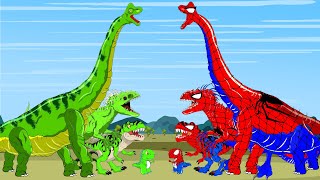 Evolution of Brachiosaurus Colors vs T Rex Dinosaurs Fighting Who Is The King Of Jurassic World [upl. by Zadoc674]