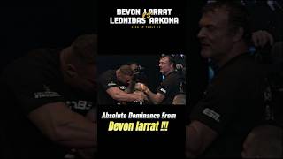 Devon larrat vs Leonidas arkona arm wrestling match results devon armwrestlingupdates [upl. by Pitchford177]