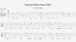 Wolfs Rain  Gravity  Solo Fingerstyle Guitar TAB [upl. by Fredra]