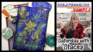 548 Creative Expressions 3D Embossing Folders make magic with Sizzix Luster Wax amp Stacey Park Inks [upl. by Eatton801]