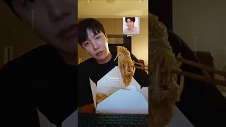 Jhope is shocked to see the food as big as his face 😂 [upl. by Assehc]