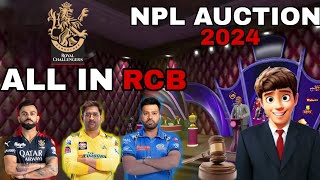 BUYING KOHLI DHONI ROHIT 🔥 And More For RCB ❤️ In AUCTION NPL 2024 WCC3⚡ [upl. by Lehcyar]