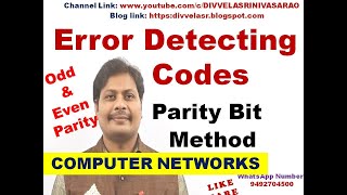 Error Detecting Codes  Parity Bit Method  Odd Parity  Even Parity  Limitation of Parity Bit [upl. by Hong]