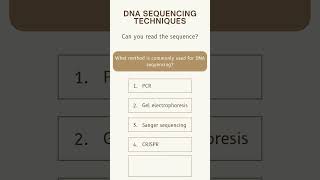 Biology MCQ What method is commonly used for DNA sequencing Diarasacademy [upl. by Ingaberg]