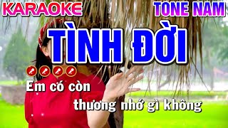 TÌNH ĐỜI Karaoke Nhạc Sống Tone Nam  BEAT CHUẨN   Tình Trần Organ [upl. by Naruq]