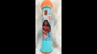 Official Disney Moana Karaoke Microphone Kids Lights Up Disco Sing Along Toy [upl. by Windzer480]