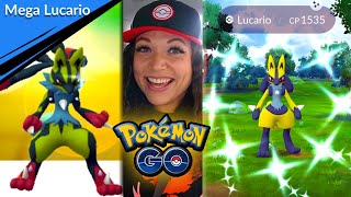 SHINY MEGA LUCARIO RAID DAY POKÉMON GO [upl. by Ahsas]