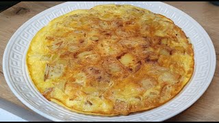 recette de tortilla espagnole très facile à faire à la maison  recette espagnole originale [upl. by Llemej]