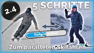 5 Schritte vom Schneeflug zum parallelen Skifahren  Skifahren lernen [upl. by Seligman855]