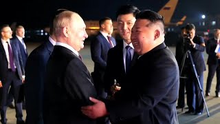 Russian President Vladimir Putin arrives in Pyongyang for rare visit  AFP [upl. by Ajar]