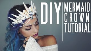 DIY MERMAID CROWN  Tutorial [upl. by Tyra166]