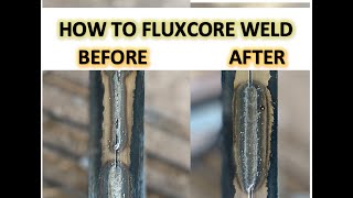 Gasless Fluxcore Welding thin square tubing for beginners [upl. by Oah]