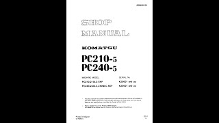 Komatsu PC2105 PC2405 K20001 amp Up  JEBM000106 Service manual [upl. by Shanie865]