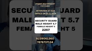 DUBAI SECURITY GUARD INTERVIEW IN CHANDIGARH FOR FRESHERS [upl. by Samuela168]