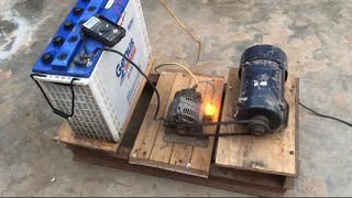 How to make Alternator battery charging machine with electric motor prodigythinker [upl. by Gone]