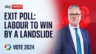 Exit Poll Labour to win by a landslide  Vote 2024 [upl. by Tilden]