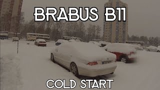 BRABUS B11W220 S500 cold start  6°c 50 V8 247kw [upl. by Aivull212]