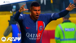 EA FC 24  Mbappe Hat Trick  Lens Vs PSG  Ligue 1 2324  PS5 Gameplay [upl. by Ylrebmit699]