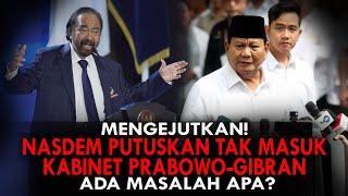 MENGEJUTKAN NASDEM PUTUSKAN TAK MASUK KABINET PRABOWOGIBRAN ADA MASALAH APA [upl. by Hartman]