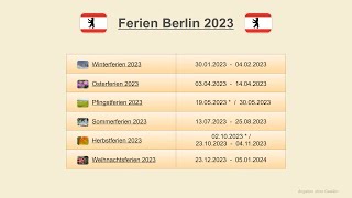 Ferien Berlin 2023 [upl. by Lrak]