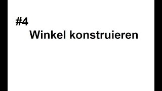 4 Winkel konstruieren 35°Winkel zeichnen [upl. by Lledra]