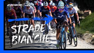 Demi Vollering Beats TeamMate in Thrilling Sprint Finish  Strade Bianche Highlights  Eurosport [upl. by Kirad358]