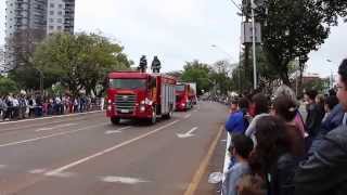 Desfile dos Bombeiros  CascavelPR  07 de Setembro 14 [upl. by Senior]