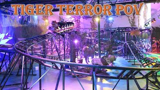 Tiger Terror POV Front amp Back Row Safari Land Awesome Indoor Roller Coaster  NonCopyright [upl. by Sutsuj917]