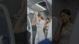 How to use a breathing aid by Super Air Jet flight attendants [upl. by Rubina]