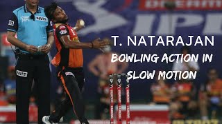 T Natarajan Bowling Action  In Slow Motion  2021  Tarush Cricket [upl. by Filip949]