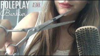 ASMR FR  Roleplay Barbier 🌸 visuel tapping scratching [upl. by Reyam]