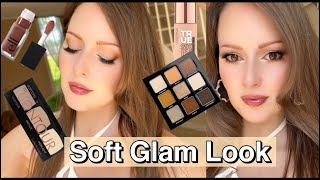 SOFT GLAM LOOK  GRWM drugstore makeup softglam softglamlook catrice nyx essence [upl. by Yerd]