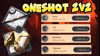 2v2 Hellgate  One Shot Quarterstaff amp Fists of avalon  Albion Online [upl. by Kelly233]