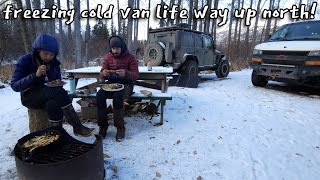 Early Taste of Winter  Freezing Cold Van Life in the Yukon [upl. by Hcurab]