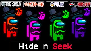 AMONG US HIDE N SEEK  SEEKER GAMEPLAY The Skeld  MIRA HQ  Polus  Airship All maps [upl. by Daffodil]