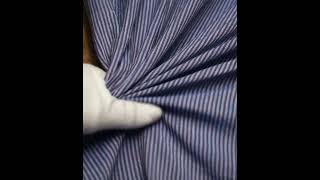 STRIPE BLUE BROWN PURE COTTON 105 GSM HANDWOVEN FABRIC [upl. by Asseram805]