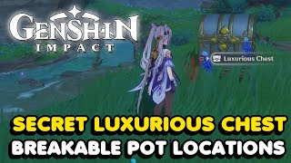 Inazuma Secret Luxurious Chest In Genshin Impact Breakable Pot Locations [upl. by Attayek]