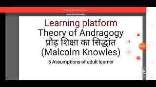 Theory Of Andragogy by Malcolm Knowles [upl. by Rednasxela]