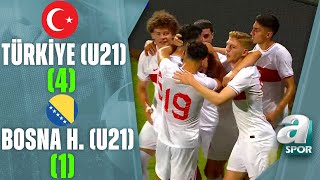 Türkiye U21 41 Bosna Hersek U21 MAÇ ÖZETİ Hazırlık Maçı  20062023 [upl. by Ynaffi]