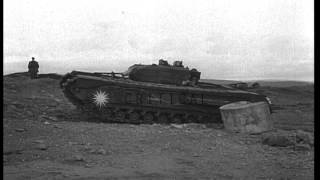 6 pounder anti tank gun is fired to remove the beach obstacles in Great Britain dHD Stock Footage [upl. by Trainor]