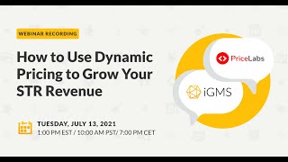 How to Use Dynamic Pricing to Grow Your STR Revenue Webinar [upl. by Berthold]