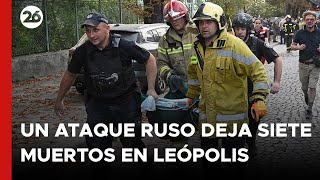 Un ataque ruso deja siete muertos en la ciudad ucraniana de Leópolis [upl. by Thordis]