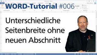 Word Unterschiedliche Seitenbreite ohne neuen Abschnitt • Für 2013 2010 amp 2007 • Markus Hahner® [upl. by Haas]