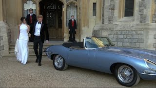 Newlyweds Prince Harry and Meghan Markle drive to evening reception  ITV News [upl. by Infeld396]